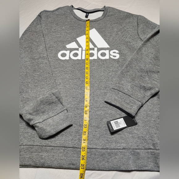Adidas Golf Long Sleeve Crew Neck Fleece Pullover Sweater In Grey Size 2XL - Picture 6 of 11
